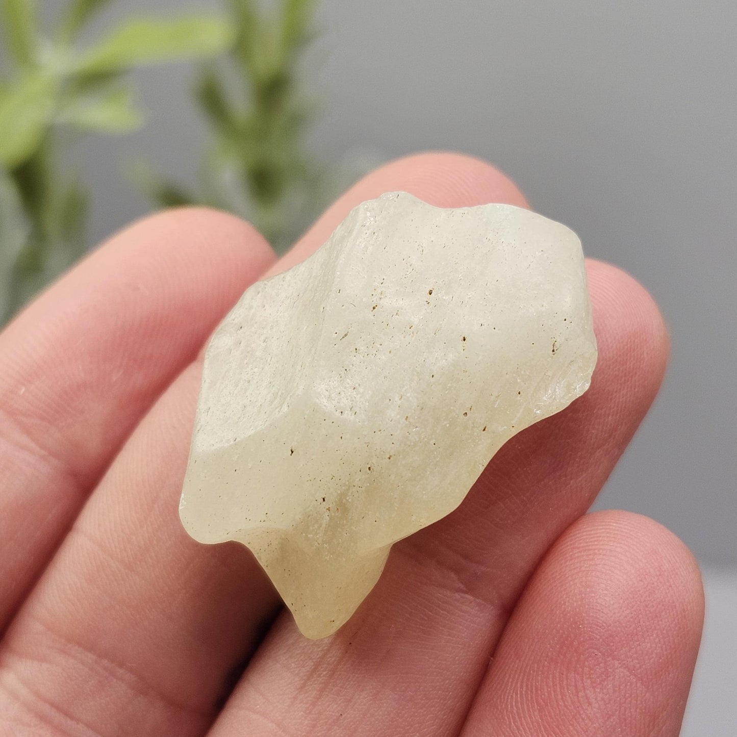 White Libyan Desert Glass, Raw Tektite
