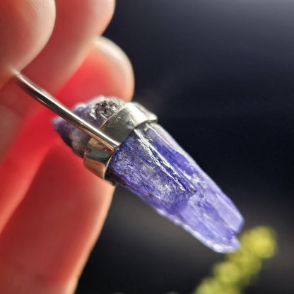 Tanzanite Crystal Pendant, Tanzanite Sterling Silver Pendant