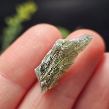 Snowflake Moldavite RARE Specimen (1.3g), Frosted Brusna Moldavite Tektite Crystal
