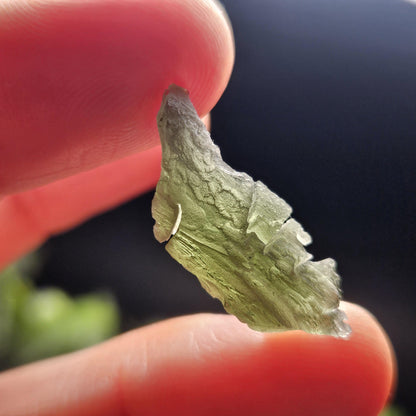 Snowflake Moldavite RARE Specimen (1.3g), Frosted Brusna Moldavite Tektite Crystal