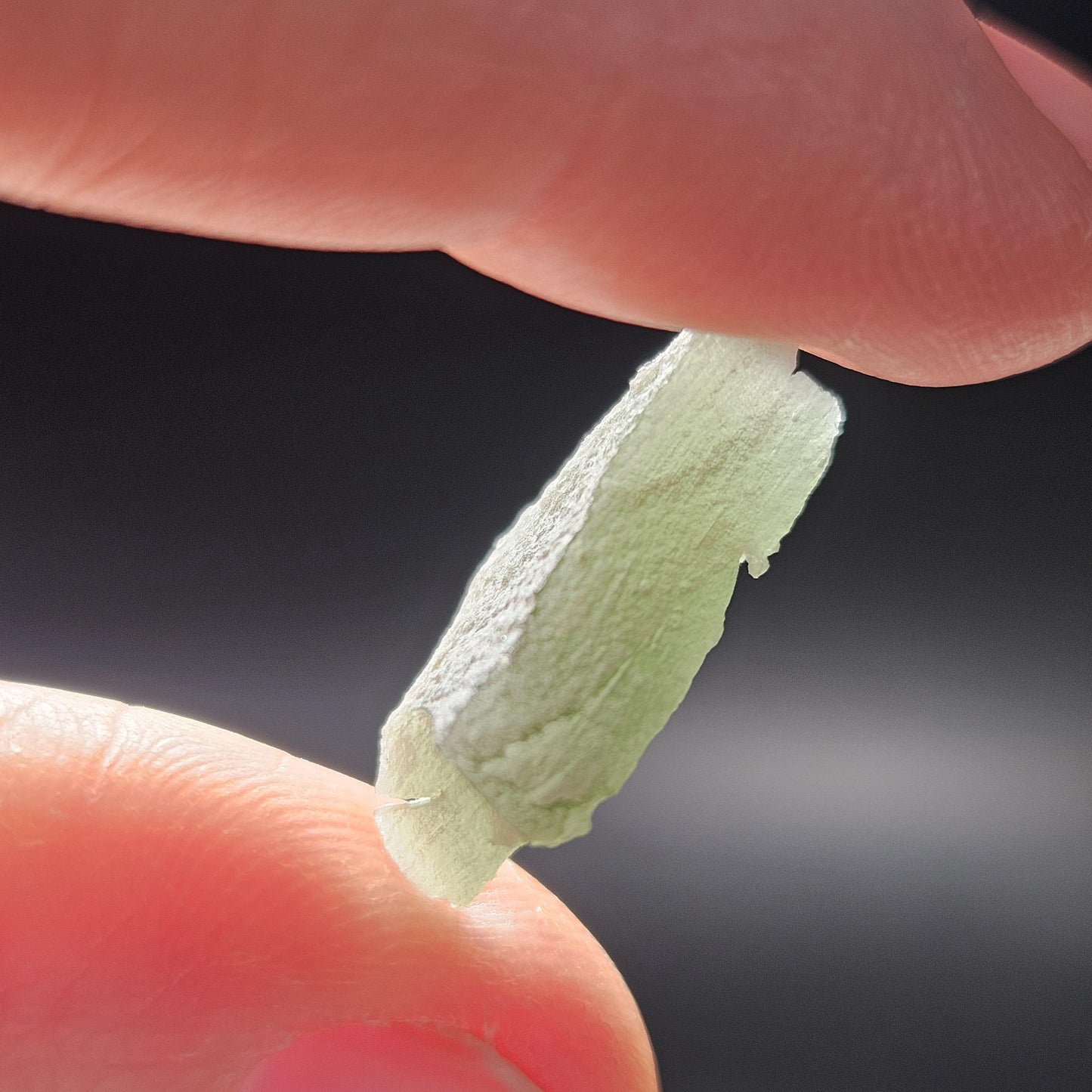 Brusna Moldavite RARE Snowflake Specimen 1.3g, Frosted Moldavite Tektite Crystal