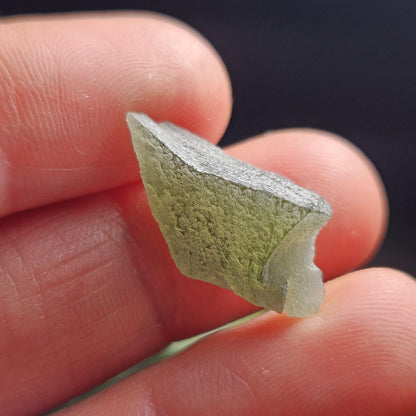 Brusna Moldavite RARE Snowflake Specimen 1.3g, Frosted Moldavite Tektite Crystal