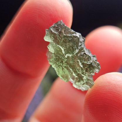 Genuine Moldavite Specimen 1.7g, Raw Genuine Moldavite