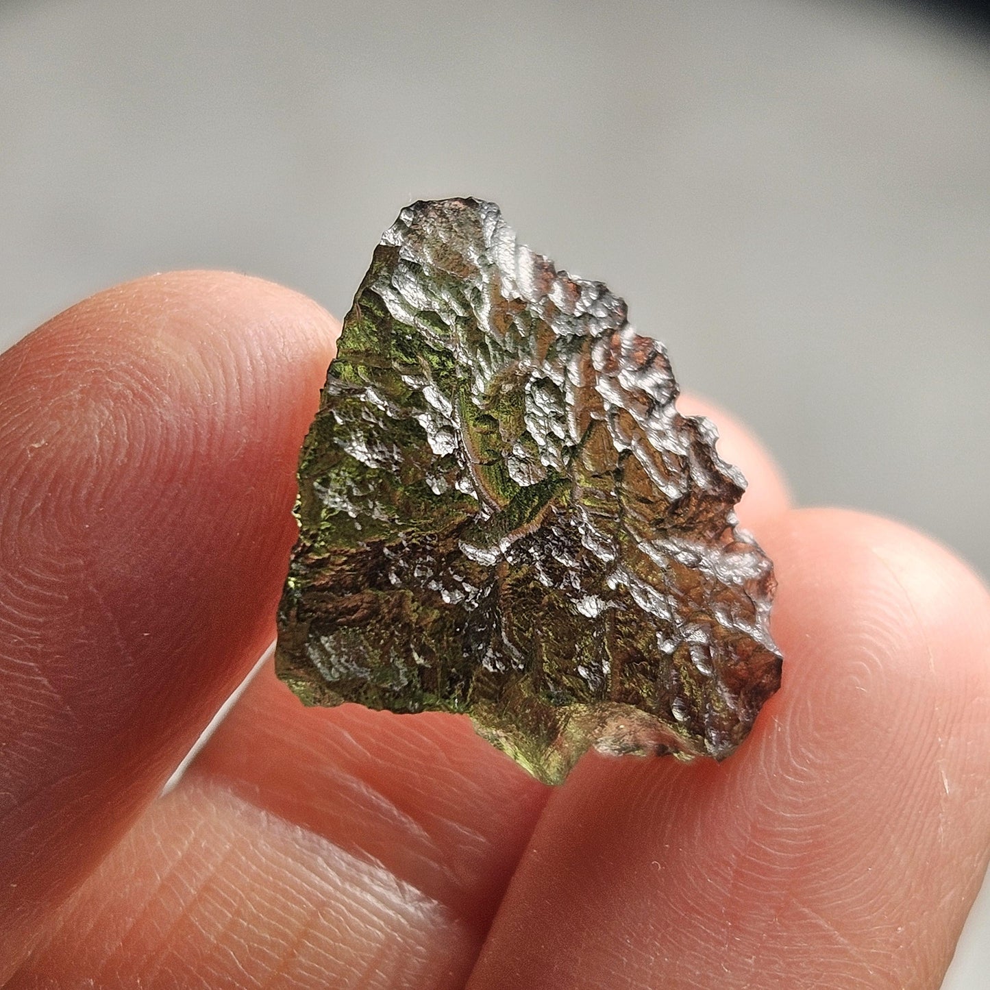 Genuine Moldavite Specimen (2.4g), Raw Genuine Moldavite Tektite