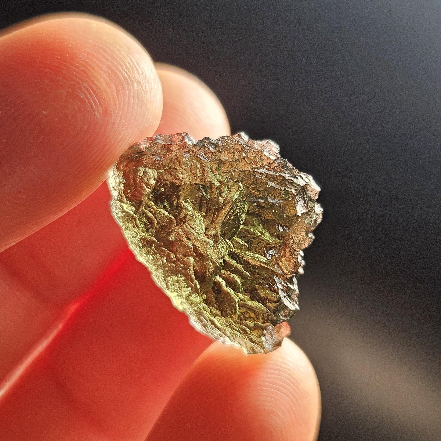 Genuine Moldavite Specimen (2.4g), Raw Genuine Moldavite Tektite