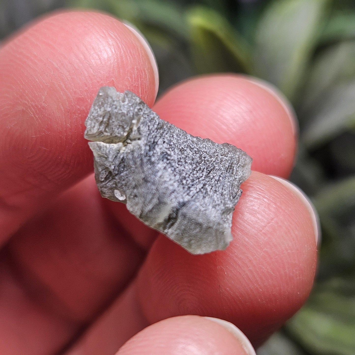 Moldavite Brusna Snowflake RARE Specimen (1.2g), Frosted Brusna Moldavite Tektite Crystal