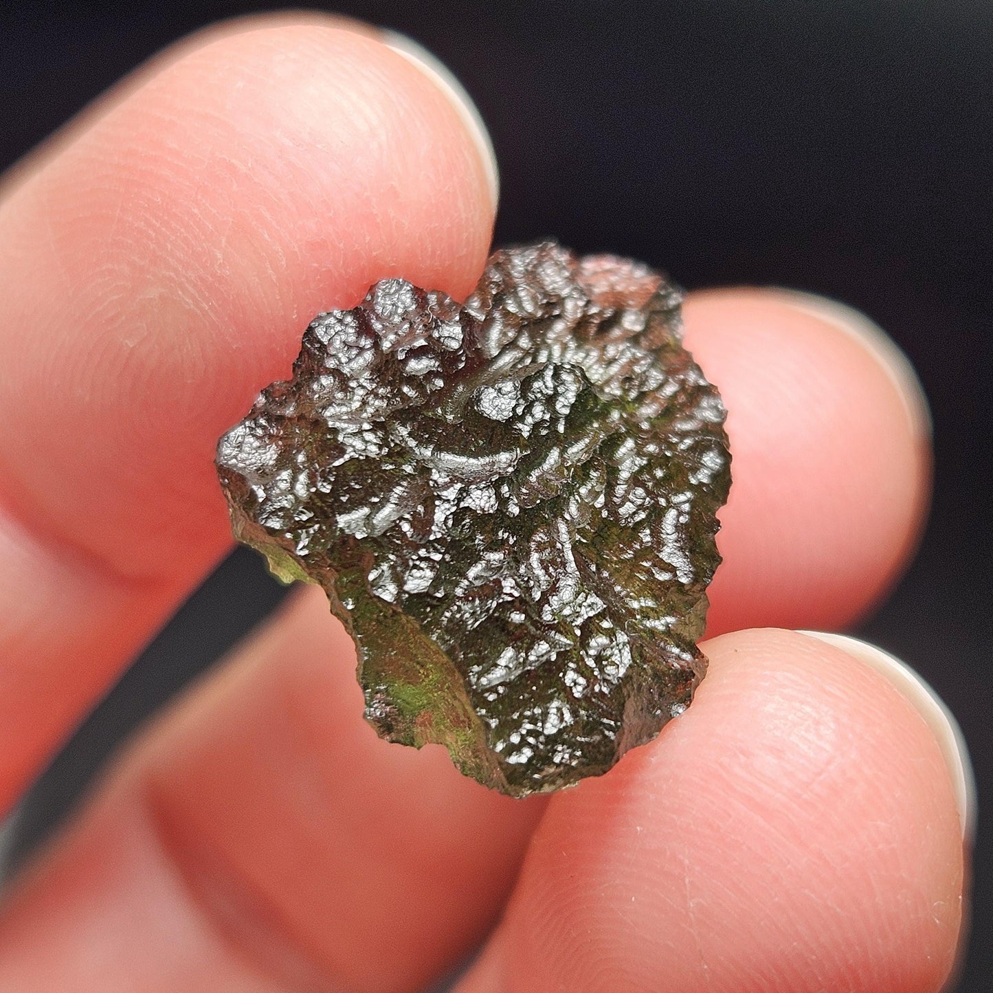Genuine Moldavite Specimen (2.4g), Raw Genuine Moldavite Tektite