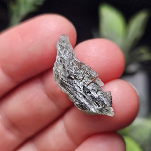 Snowflake Moldavite RARE Specimen (1.3g), Frosted Brusna Moldavite Tektite Crystal