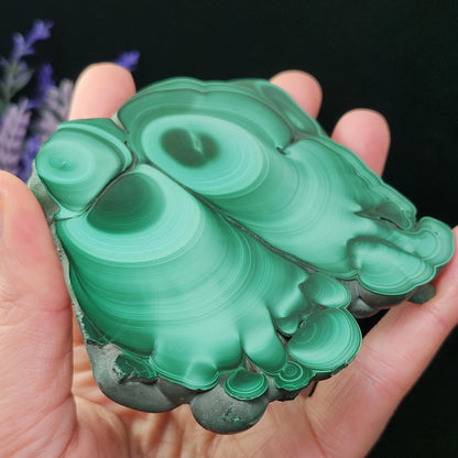 Malachite Slice 214g, Polished Crystal