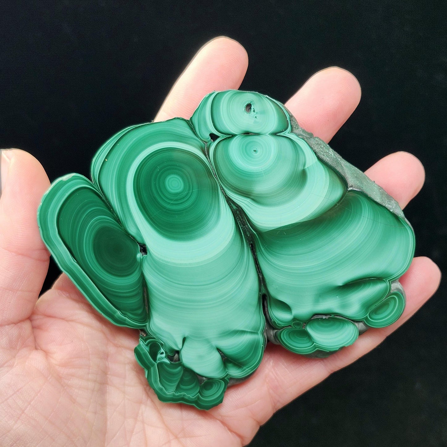 Malachite Slice 214g, Polished Crystal