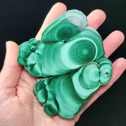 Malachite Slice 214g, Polished Crystal