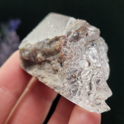 UV Reactive Hyalite Opal Specimen 51g, Fluorescent Crystal from Mexico