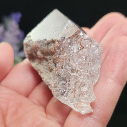 UV Reactive Hyalite Opal Specimen 51g, Fluorescent Crystal from Mexico