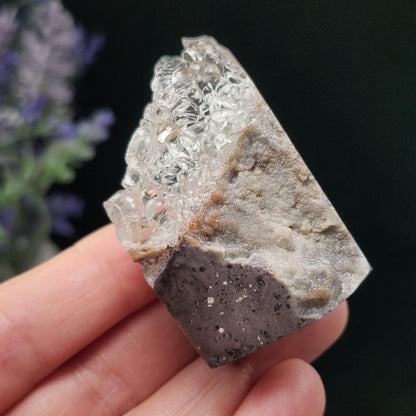 UV Reactive Hyalite Opal Specimen 51g, Fluorescent Crystal from Mexico