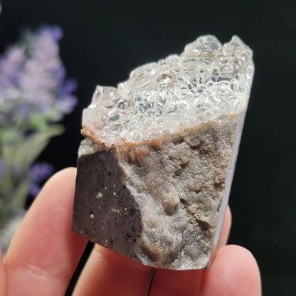 UV Reactive Hyalite Opal Specimen 51g, Fluorescent Crystal from Mexico