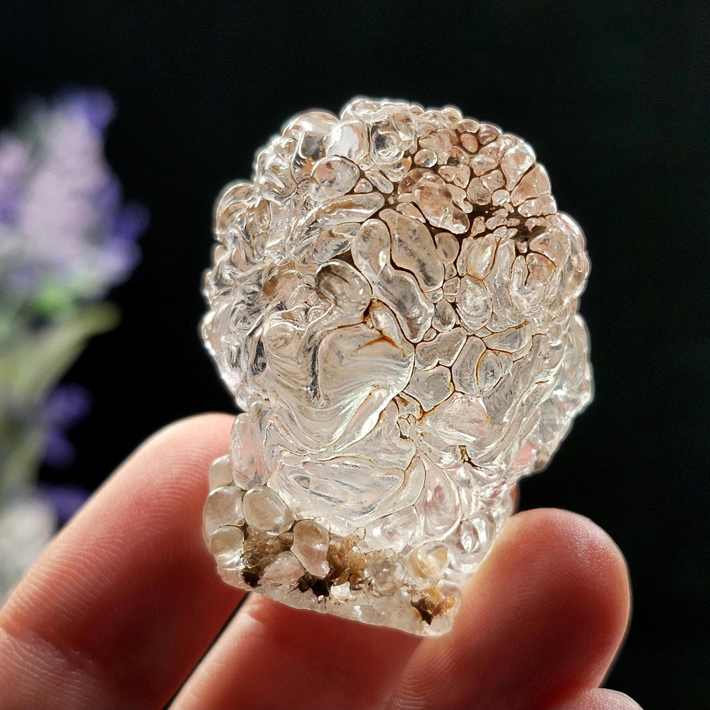 UV Reactive Hyalite Opal Specimen 32g, Fluorescent Crystal from Mexico