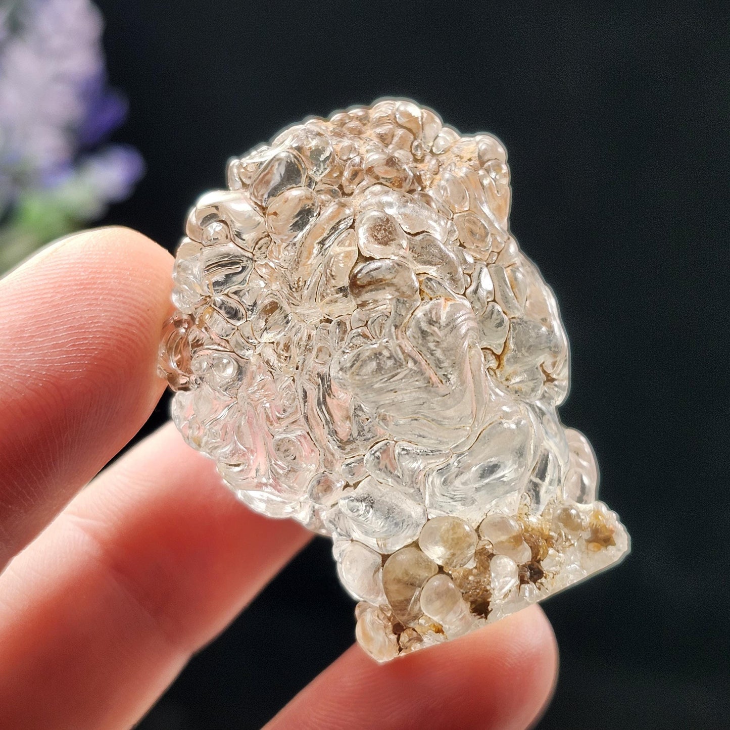 UV Reactive Hyalite Opal Specimen 32g, Fluorescent Crystal from Mexico