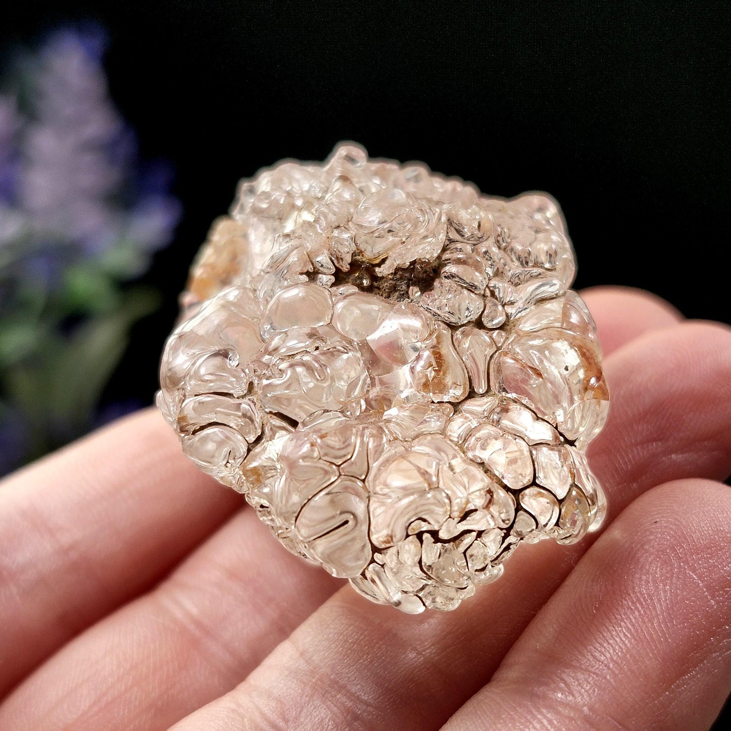 UV Reactive Hyalite Opal Specimen 32g, Fluorescent Crystal from Mexico