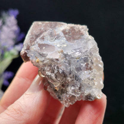 UV Reactive Hyalite Opal Specimen 74g, Fluorescent Crystal from Mexico