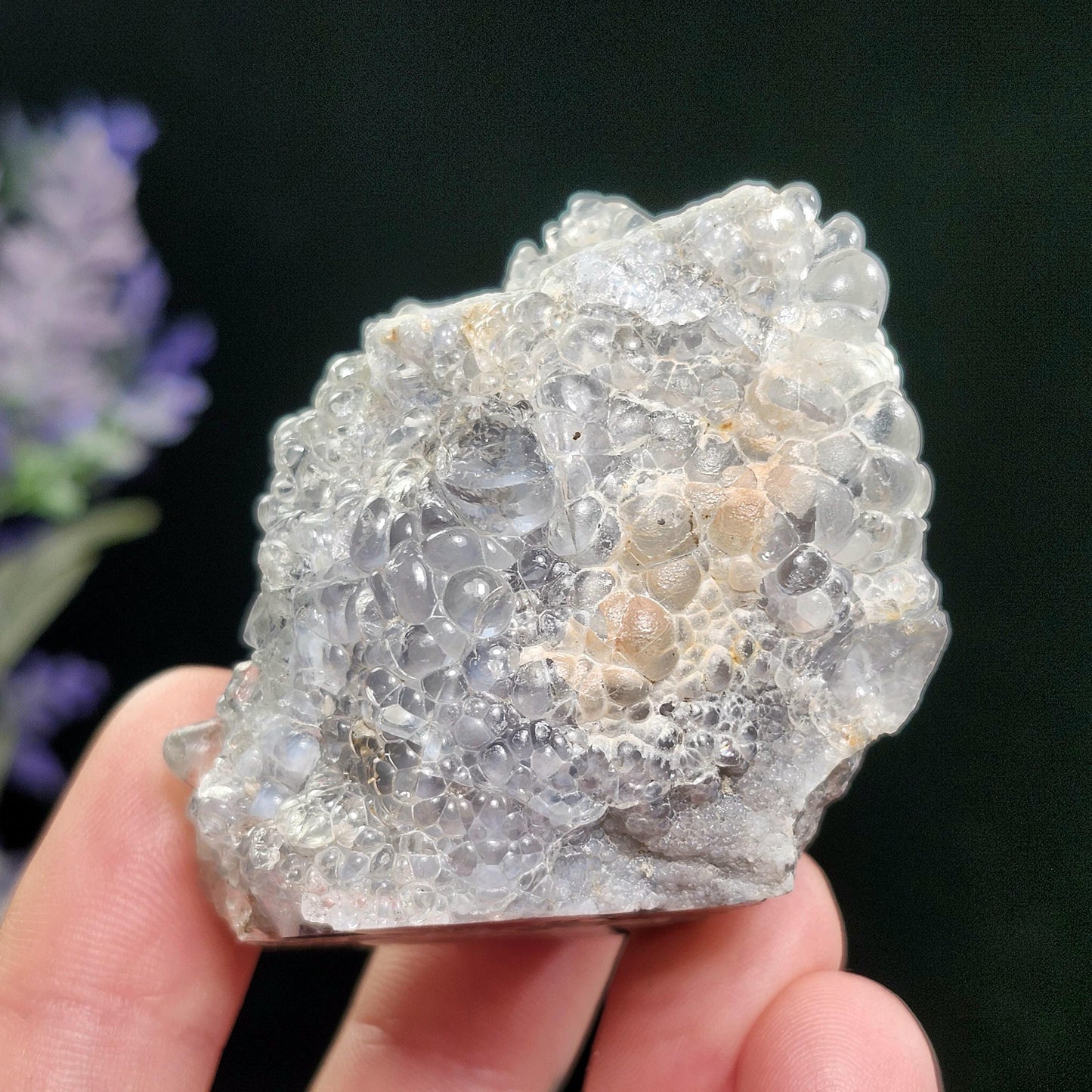 UV Reactive Hyalite Opal Specimen 74g, Fluorescent Crystal from Mexico