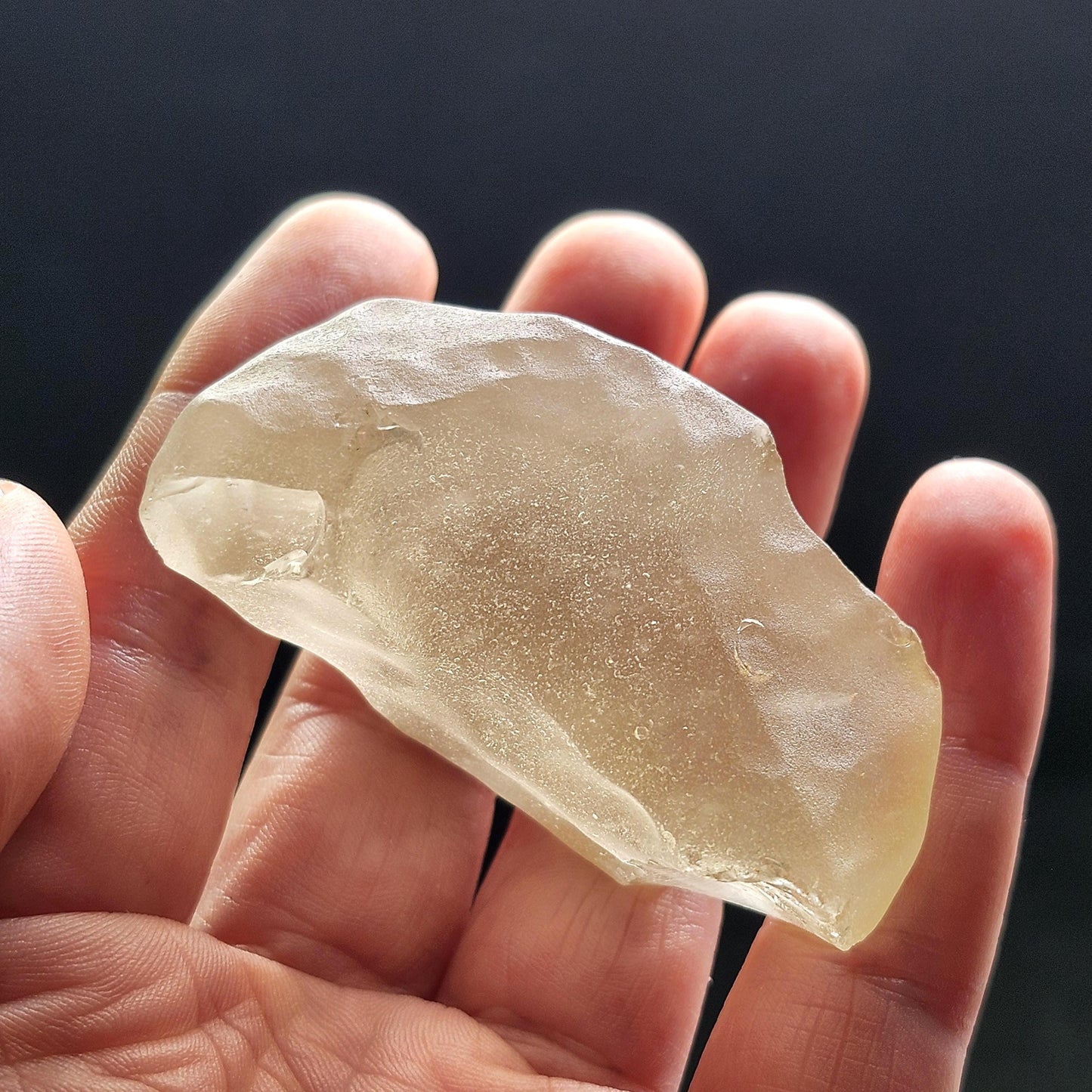 Libyan Desert Glass Specimen 57g, Raw Libyan Gold Tektite