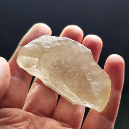 Libyan Desert Glass Specimen 57g, Raw Libyan Gold Tektite