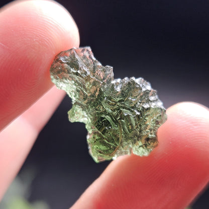 Genuine Moldavite Specimen 2.1g, Raw Genuine Moldavite