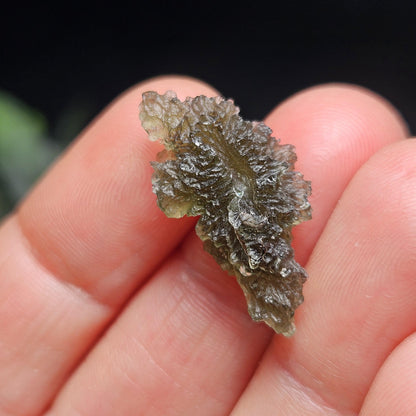 Moldavite Specimen 1.8g, Raw Czech Republic Moldavite, Genuine Tektite