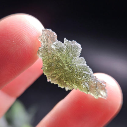 Moldavite Specimen 1.8g, Raw Czech Republic Moldavite, Genuine Tektite