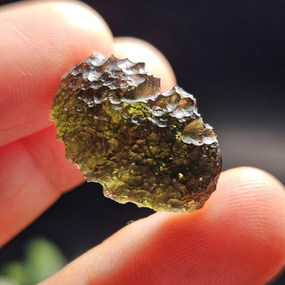 Genuine Moldavite Specimen 2.6g, Raw Genuine Moldavite
