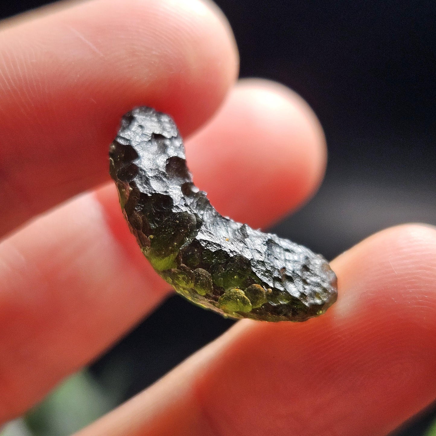 Genuine Moldavite Specimen 2.6g, Raw Genuine Moldavite