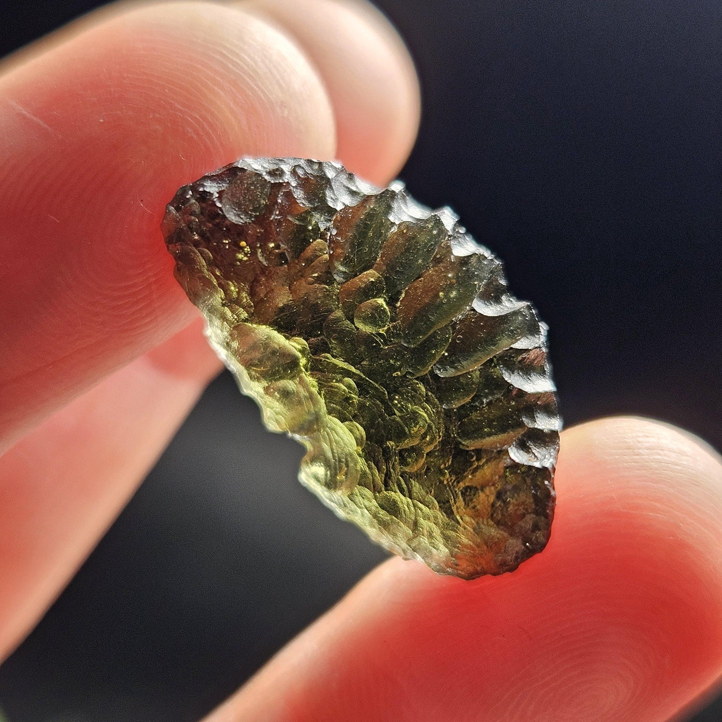 Genuine Moldavite Specimen 2.6g, Raw Genuine Moldavite