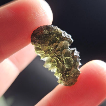 Genuine Moldavite Specimen 2.6g, Raw Genuine Moldavite