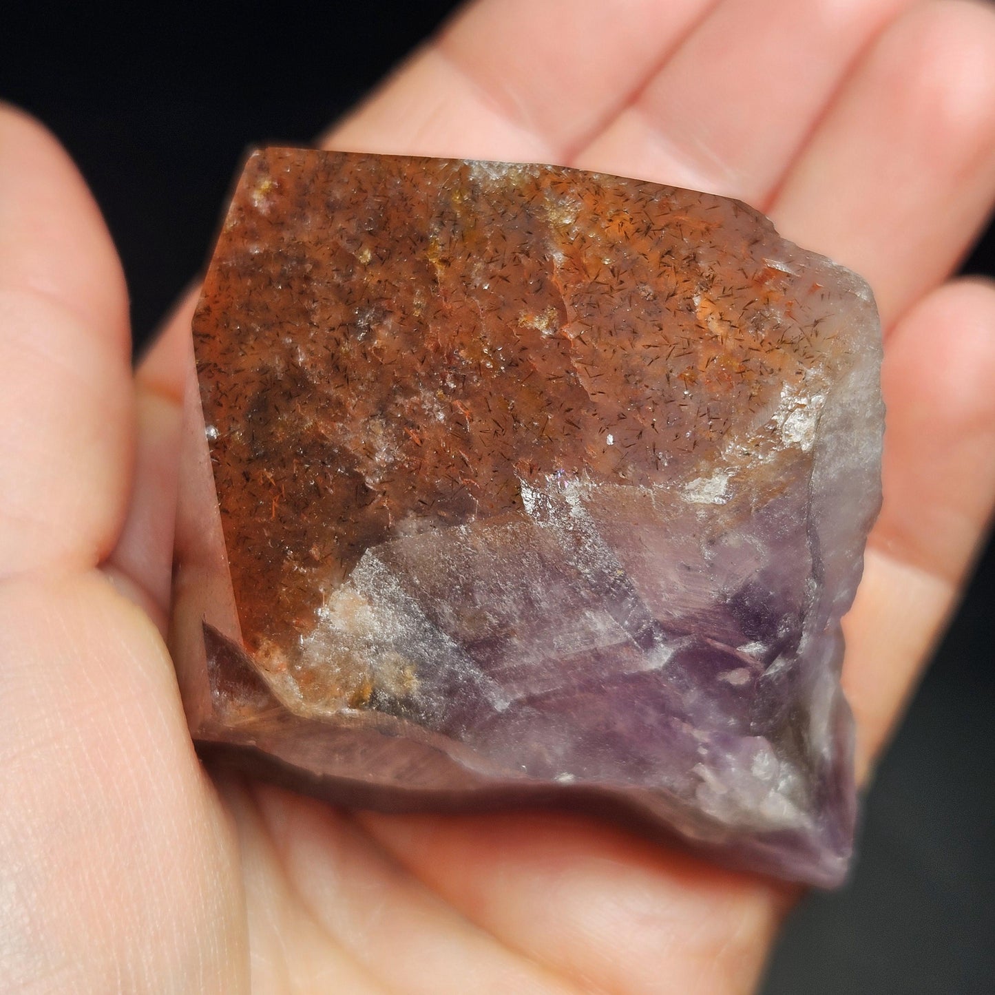 Red Capped Thunder Bay Amethyst from Canada, 128g