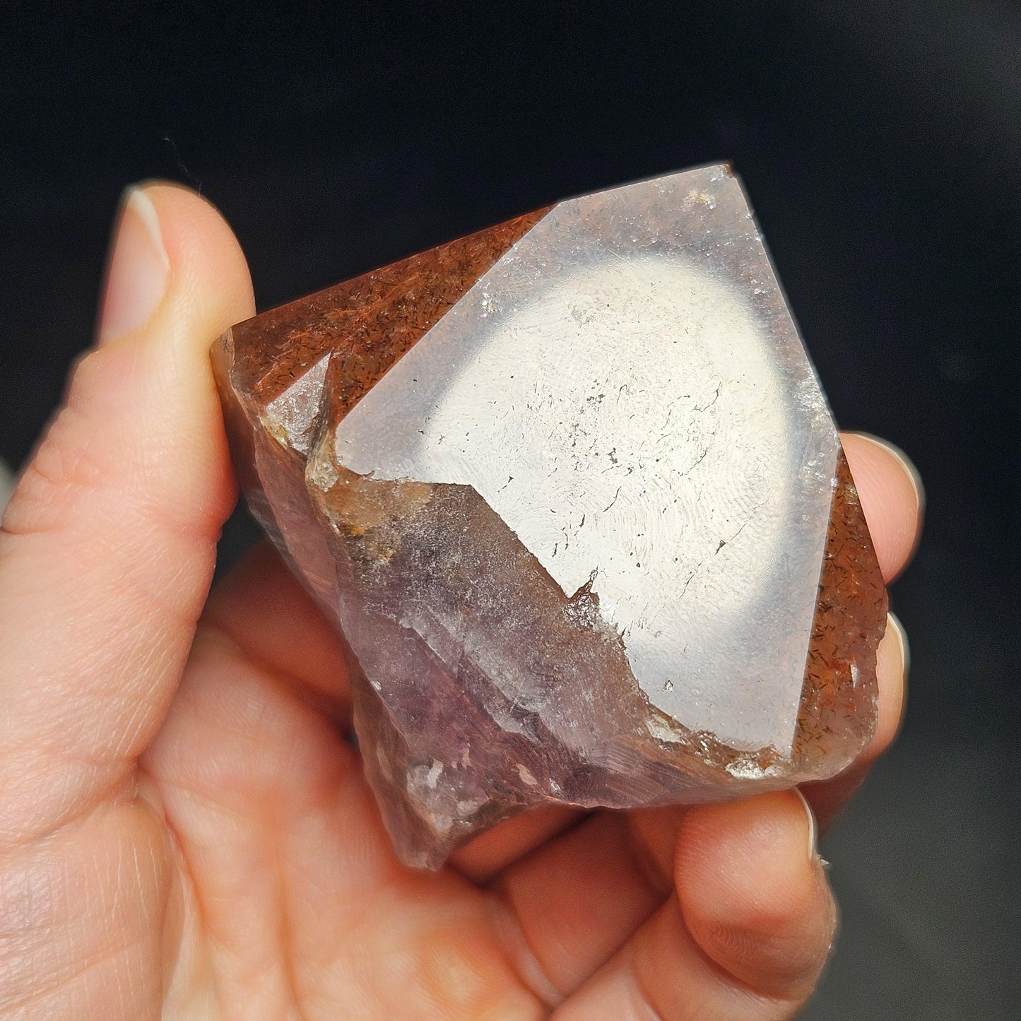 Red Capped Thunder Bay Amethyst from Canada, 128g