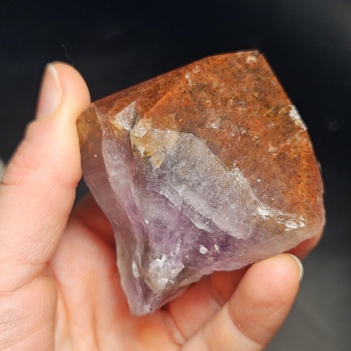 Red Capped Thunder Bay Amethyst from Canada, 128g