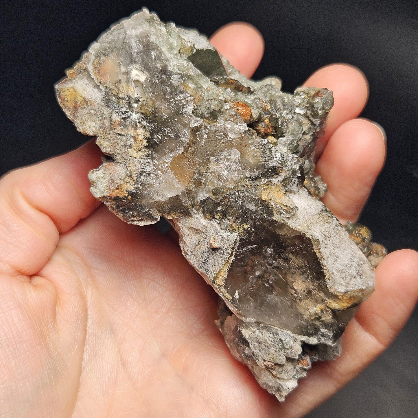 Garden Quartz Crystal 196g, Brazilian Quartz Specimen