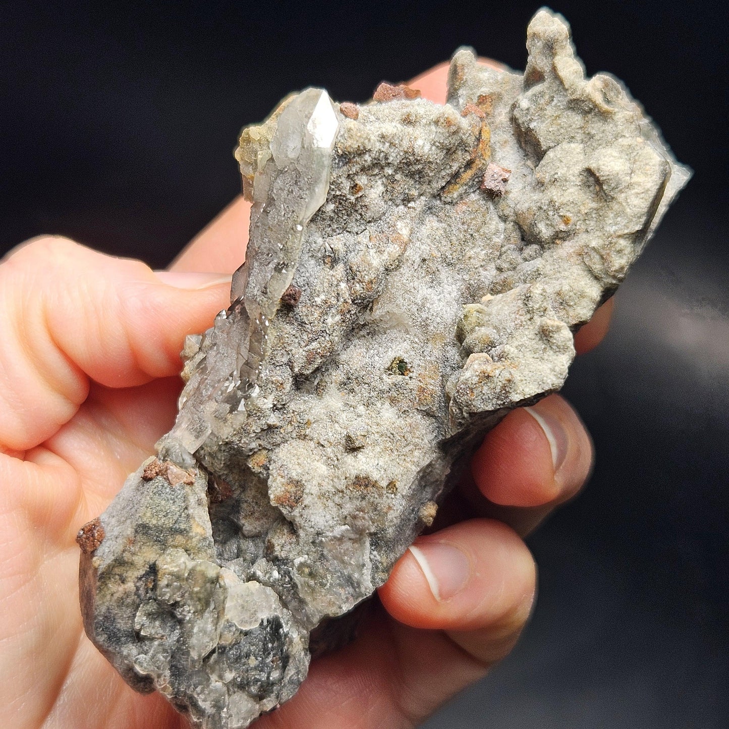 Garden Quartz Crystal 196g, Brazilian Quartz Specimen