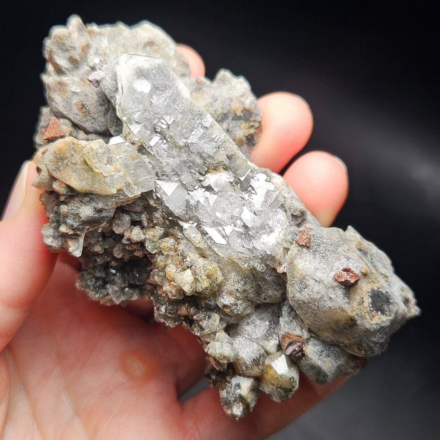 Garden Quartz Crystal 196g, Brazilian Quartz Specimen