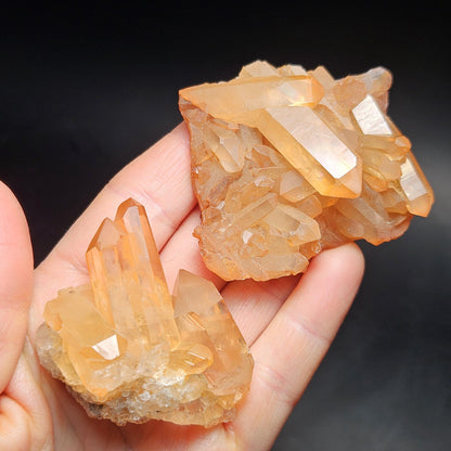 Tangerine Quartz Cluster, Brazilian Hematoid Quartz Stone 40