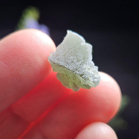 Moldavite Brusna Snowflake RARE Specimen (1.2g), Frosted Brusna Moldavite Tektite Crystal
