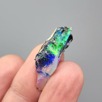 AAA Dendritic Rainbow Opal 1.1g, Ethiopian Opal Gemstone