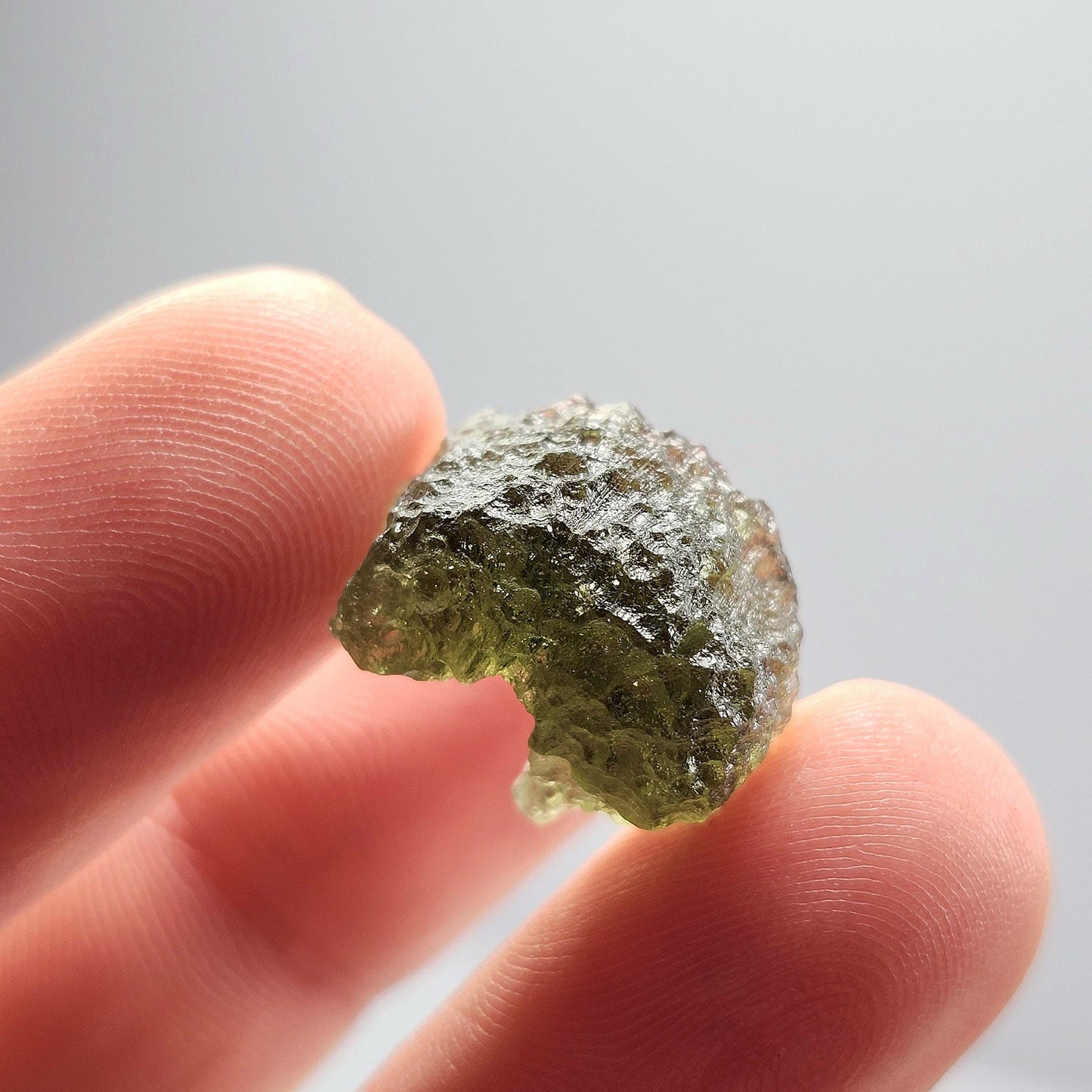 Genuine Moldavite Specimen 2.2g, Authentic Raw Moldavite Crystal