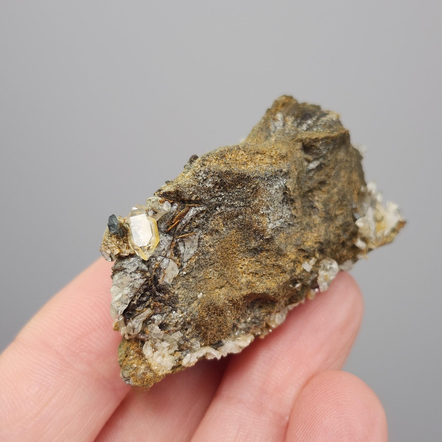 Blue Anatase & Quartz Cluster 24g, RARE Crystal Specimen