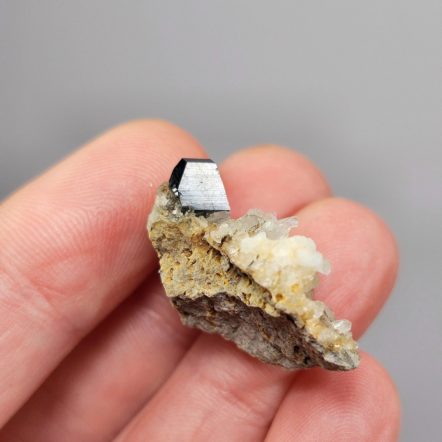 Blue Anatase & Quartz Cluster 4.6g, RARE Crystal Specimen