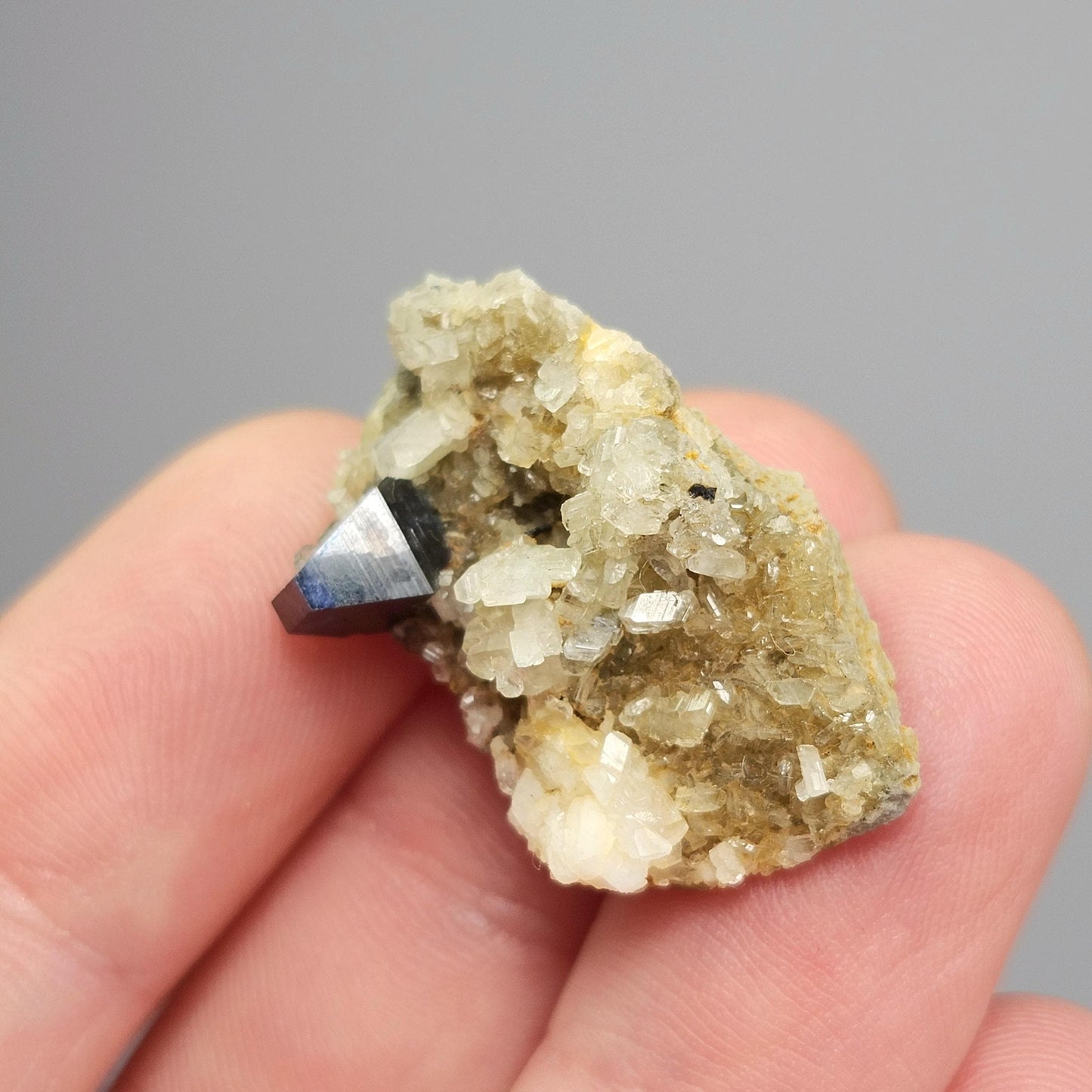 Blue Anatase & Quartz Cluster 4.6g, RARE Crystal Specimen