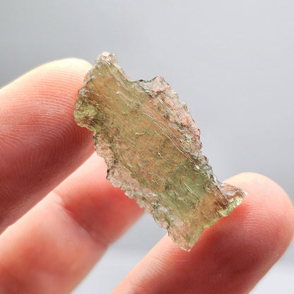 Genuine Moldavite Specimen 1.8g, Authentic Raw Moldavite Crystal