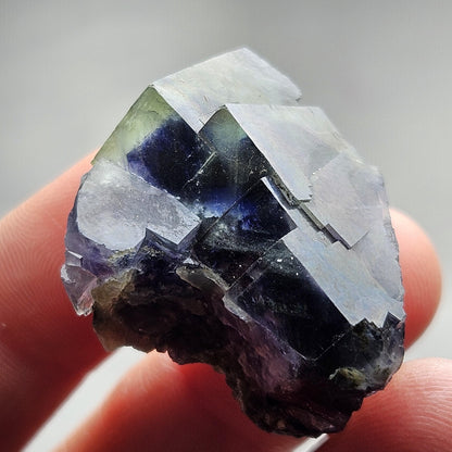 Yindu Phantom Fluorite Crystal, UV Reactive: Cubic Phantom Fluorite from the Cherry Pocket