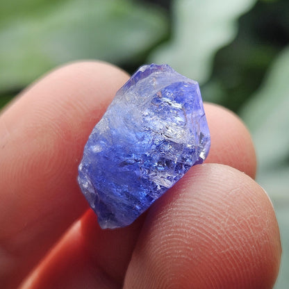 Terminated Indigo Tanzanite Crystal 2.67g, Raw Tanzanian Specimen with Rainbow Inclusions