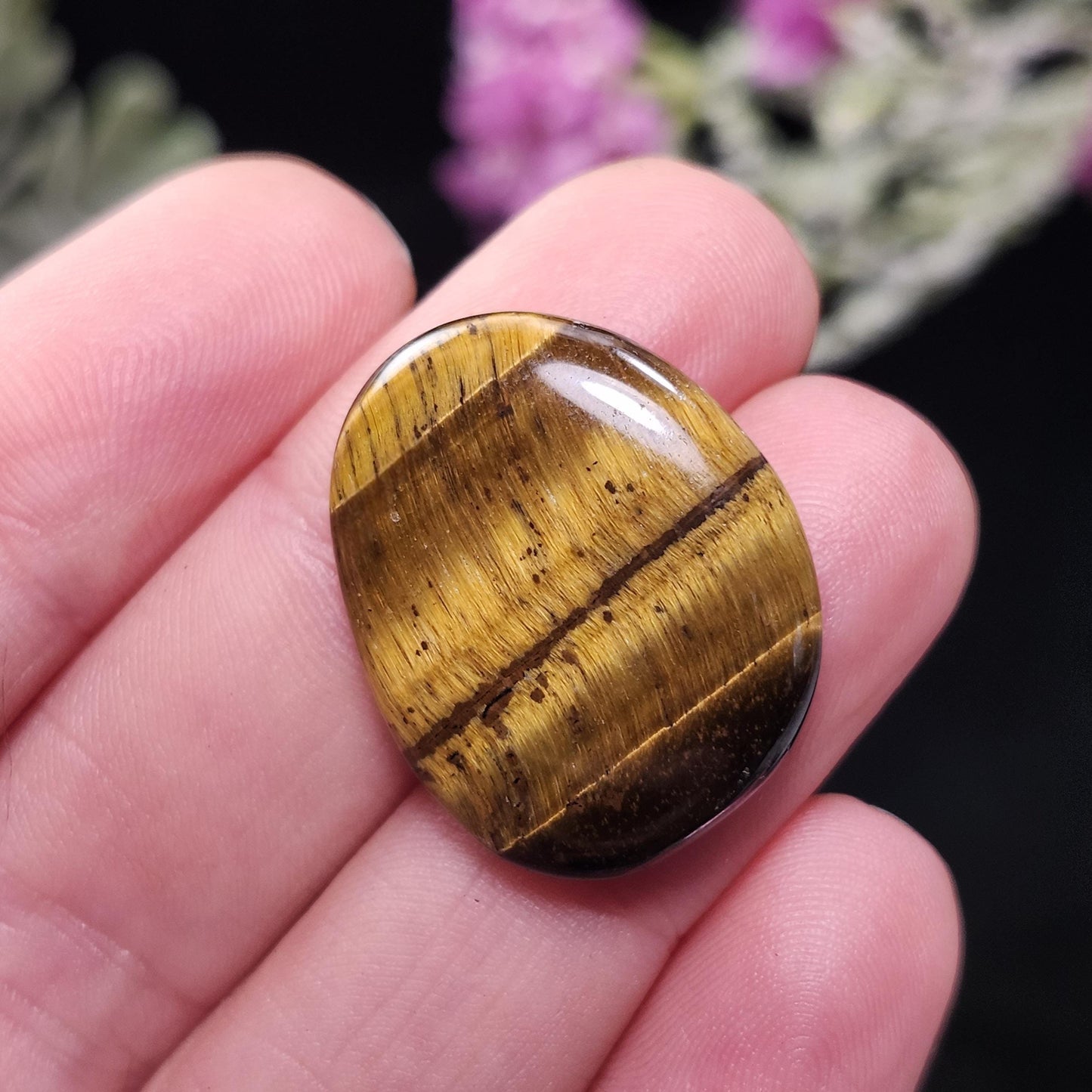 Polished Tiger's Eye Crystal, Tumbled Tigers Eye